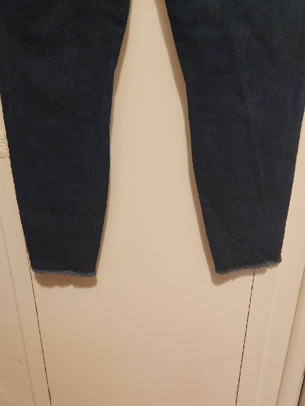 🔥Torrid NWT RAW HEM Dark Blue High-Rise Ankle Lean Jean Skinny Jeans - Picture 5 of 7